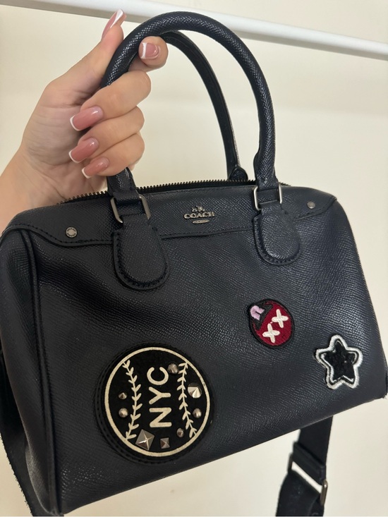 Coach Handbags - Coach Rowan Satchel Midnight Navy Leather Crossbody Bag